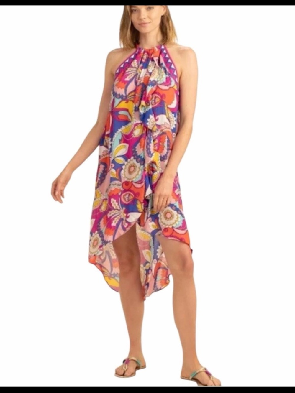 Trina Turk Vibrant Multicolor Midi Dress